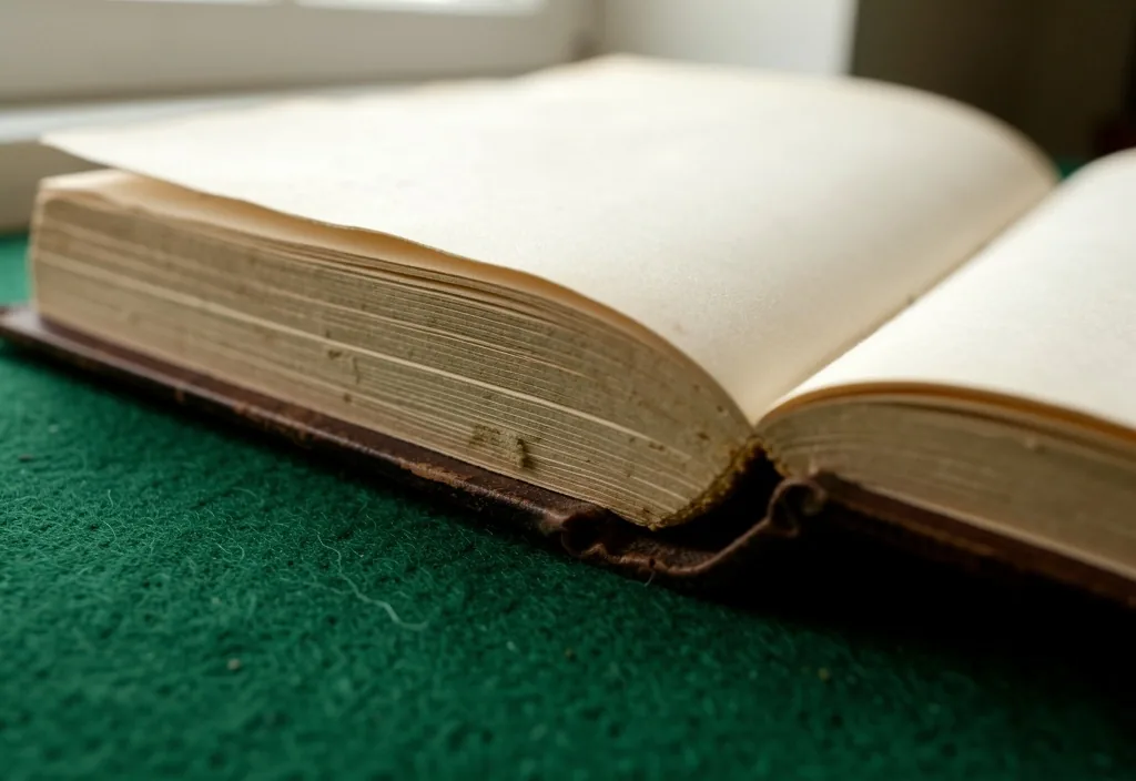 Libro de contabilidad histórico sobre superficie de fieltro